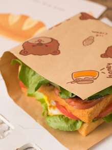 50入組熊和冰淇淋圖案包裝紙 - 彩色 - 查看 4