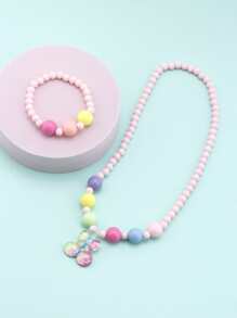 Chicas Collar con cuenta con diseño de lazo con pulsera - Multicolor - Ver 4