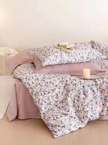 1 Set Of Vintage Floral Duvet Cover Bedding Set - Multicolor - View 2