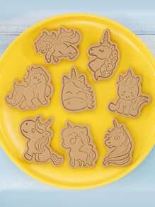 8pcs Animal Design Cookie Stamp - Pink - View 3