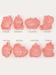 8pcs Animal Design Cookie Stamp - Pink - View 2