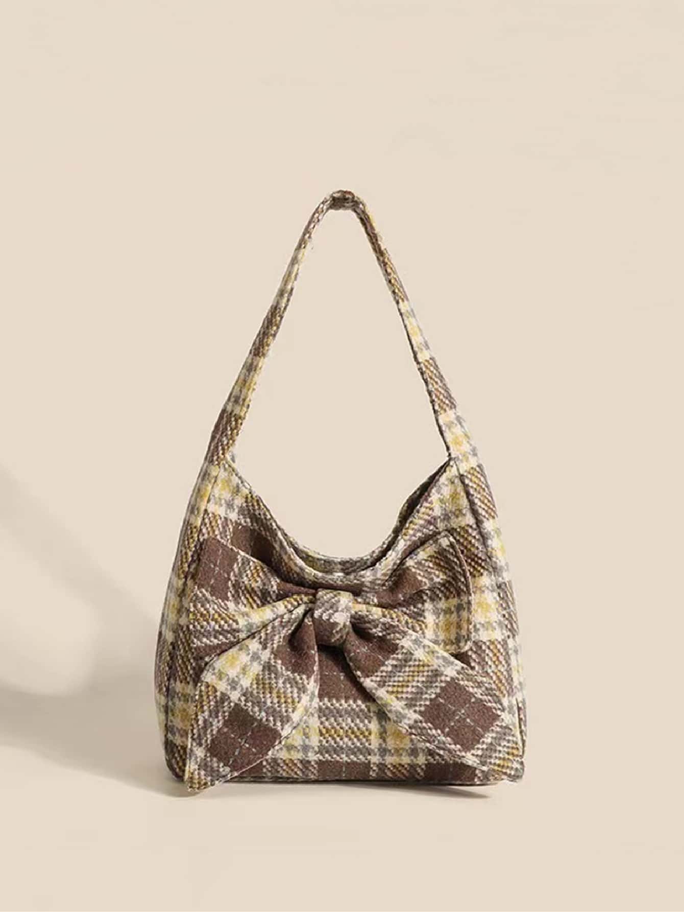 Túi vai Nơ Bướm Sọc ca rô Sẵn sàng - Nhiều màu - Xem 1