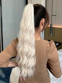 長款小波浪馬尾合成纖維接髮 - 彩色 - 查看 3