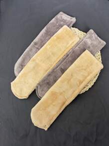 兩雙素色抓絨內襯中筒襪 - 彩色 - 查看 4