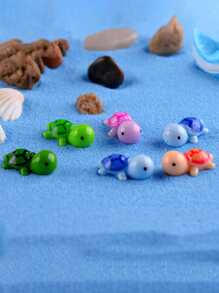 5 件乌龟图案随机装饰工艺品最佳礼物 - 彩色 - 查看 4