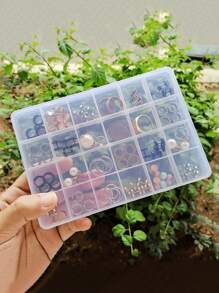 1pc Clear Jewelry Storage Box - Clear - View 1