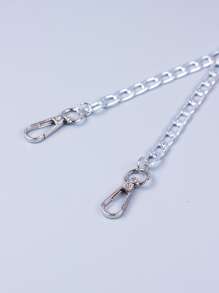極簡風格鏈條包帶，耐用的包包配件替換裝飾，時尚耐用，適用新手及白領人士 - 銀色 - 查看 5
