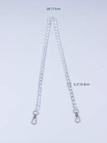 極簡風格鏈條包帶，耐用的包包配件替換裝飾，時尚耐用，適用新手及白領人士 - 銀色 - 查看 6