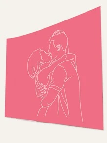 Tapiz con estampado de figura - Multicolor - Ver 2