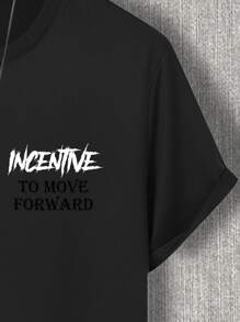 Manfinity Homme Men Astronaut And Slogan Graphic Tee - Black - View 4