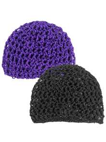 2 piezas Sombrero de croché unicolor - Multicolor - Ver 2