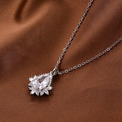 Cubic Zirconia Charm Necklace