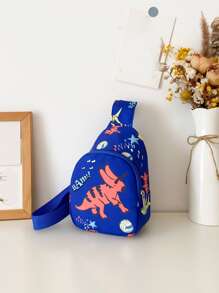 Boys Cartoon Print Sling Bag - Multicolor - View 1