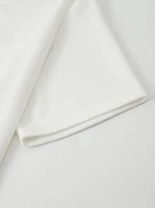 Manfinity Hypemode Loose Fit Men's Japanese Letter & Cartoon Graphic T-Shirt - White - View 5