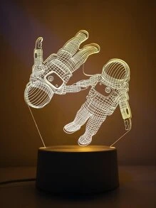 Luz de la decoración con diseño de astronauta 3d USB - Amarillo - Ver 4