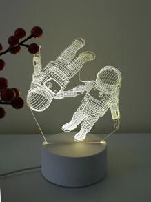 Luz de la decoración con diseño de astronauta 3d USB - Amarillo - Ver 5