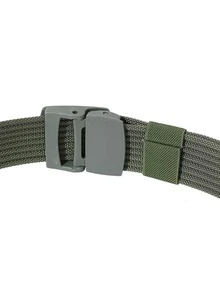 男士自動搭扣織帶皮帶 - 軍綠色 - 查看 3