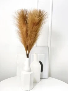 1 pieza/6 piezas/10 piezas/12 piezas Adornos de hogar de tela de seda y plumas falsas de alta calidad para decoración de boda, fiesta, cumpleaños y fotografía - Marrón - Ver 8