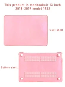 2pcs Solid Case Compatible With 13 Inch Air A1932 - Watermelon Pink - View 6