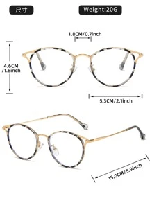 1 par de gafas de moda con diseño de orejas de gato, adecuadas para uso diario - Multicolor - Ver 5