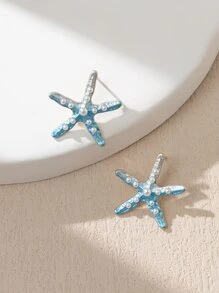 珍珠海星耳釘 - 彩色 - 查看 1