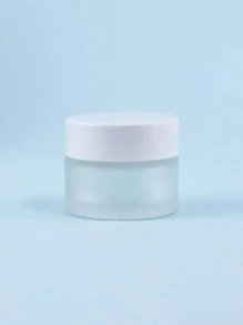 Envase cosmético recargable vacío Botellas de vidrio, Frascos de muestra cosmética de 1 pieza con tapas para crema facial Maquillaje Sombra de ojos Viaje (transparente esmerilado) - Blanco - Ver 5
