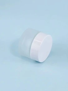 Envase cosmético recargable vacío Botellas de vidrio, Frascos de muestra cosmética de 1 pieza con tapas para crema facial Maquillaje Sombra de ojos Viaje (transparente esmerilado) - Blanco - Ver 6