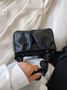 CHERIMATE Women Satchels Ruched Plain Adjustable Anggun - Hitam - View 5