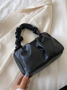 CHERIMATE Women Satchels Ruched Plain Adjustable Anggun - Hitam - View 6