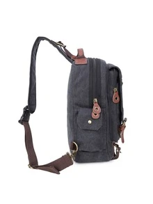 PETERBOLO Hombres Bolso bandolera con diseño de hebilla - Negro - Ver 4