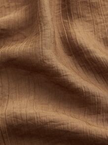 SHEIN MOD Vestido de tirantes ribete con fruncido - Marrón Mocha - Ver 4