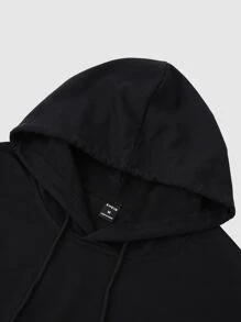Manfinity Homme Men Letter Graphic Kangaroo Pocket Drawstring Hoodie & Sweatpants