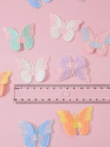 10 Cái/bộ Polyester May Miếng Dán Thêu Hình Con Bướm Tự Làm Phụ Kiện Quần Áo - Nhiều màu - Xem 4