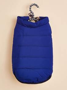 1pc Solid Color Pet Coat - Blue - View 3
