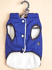 1pc Solid Color Pet Coat - Blue - View 4