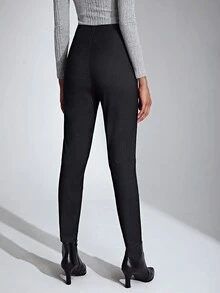 SHEIN Privé Button Detail Skinny Pants