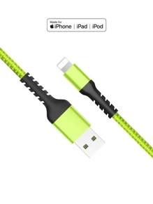 1 pieza Cable de dato trenzado compatible con iPhone - Verde - Ver 2