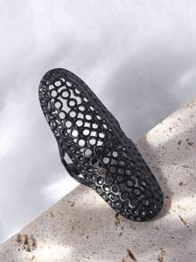 Hollow Out Ring Goth Punk Jewelry - Black - View 5