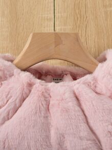 Girls Puff Sleeve Top & Cami Dress - Pink - View 4