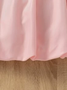 Girls Puff Sleeve Top & Cami Dress - Pink - View 8