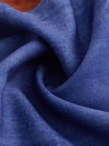 ROMWE Hippie 色塊拼接圖案前繫帶短款襯衫 - 彩色 - 查看 8