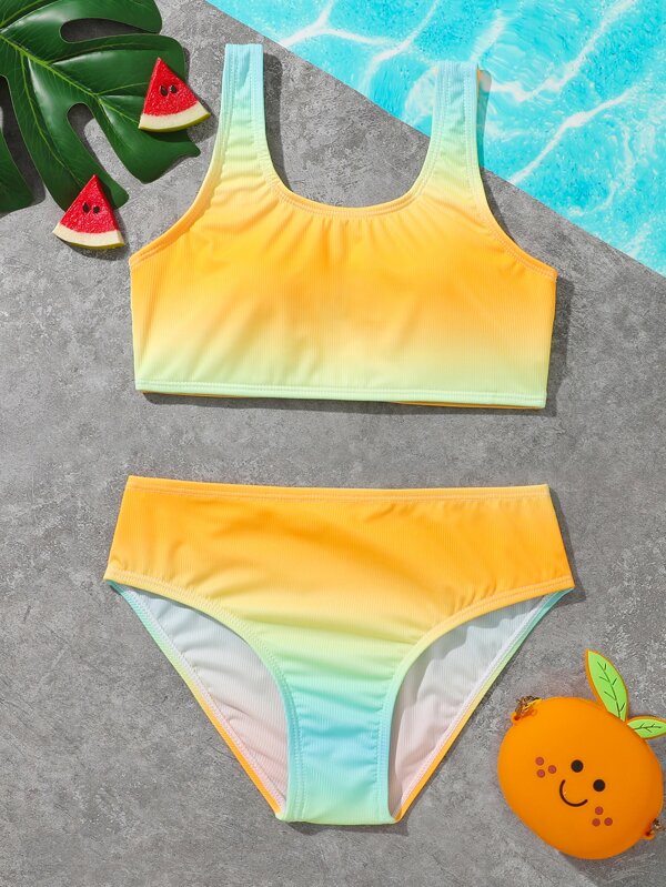 Tween Girl Ombre Bikini Set Summer Beach