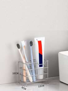 1 giá để đồ bằng thép không gỉ, giá để đồ dùng phòng tắm, dùng khi trở lại trường - Bạc - Xem 3