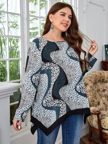 EMERY ROSE Áo sơ mi Plus Size In hoa Báo Giải trí - Nhiều màu - Xem 4