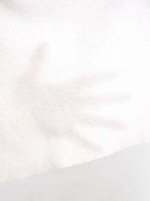 Muchica 標語圖案短款背心 - 白色 - 查看 6