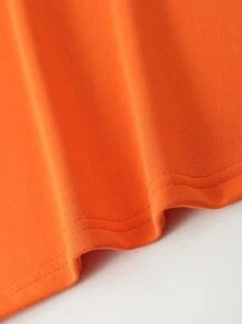 Manfinity Hypemode Camiseta suelta con gráfico de dibujos animados de hombros caídos para hombre - Naranja - Ver 5