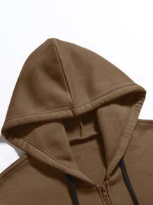 Manfinity Hypemode 男士1入組鹿圖案撞色抽繩保暖連帽衫 - 彩色 - 查看 3