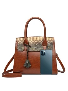 yating Túi Vuông Dập Nổi Cá Sấu Kèm Túi Charm, Quà Tặng Ngày Của Mẹ Cho Mẹ - Nhiều màu - Xem 4