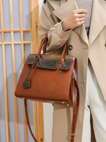 yating Túi Vuông Dập Nổi Cá Sấu Kèm Túi Charm, Quà Tặng Ngày Của Mẹ Cho Mẹ - Nhiều màu - Xem 6
