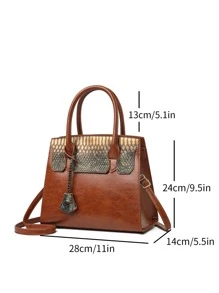 yating Túi Vuông Dập Nổi Cá Sấu Kèm Túi Charm, Quà Tặng Ngày Của Mẹ Cho Mẹ - Nhiều màu - Xem 7